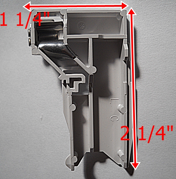 ANP10-Hunter Douglas Large Pleat Cord Lock Right, Use 0.9mm Cord
